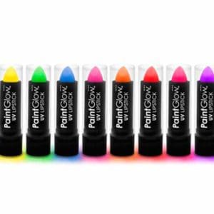 Barritas pintalabios fluorescentes reactivas a luz UV