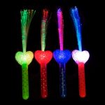 Linterna de fibras ópticas multicolor con corazón - Imagen 3