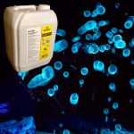 Líquido para burbujas de jabón reactivas a la luz UV