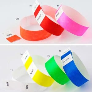 Pulseras de papel Tyvek sin impresión - Pack de 100 u.