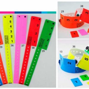 Pulseras de vinilo con tickets - Pack de 500 u.