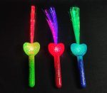 Linterna de fibras ópticas multicolor con corazón