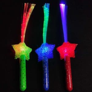 Linterna de fibras ópticas  multicolor con estrella