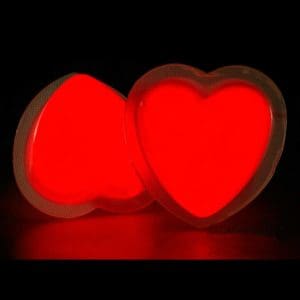 Pins luminosos adhesivos en forma de corazón - Pack de 25 u.