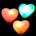Pins luminosos corazón 3D con Leds RGB - Pack de 3 u.