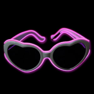 Gafas luminosas - Corazón rosa