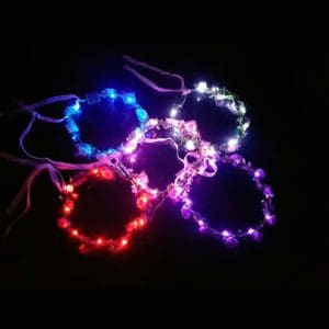 Coronas de rosas luminosas con leds