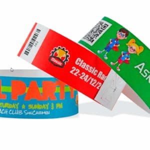 Pulseras de papel Tyvek con impresión de imagen HD - Pack de 500 u.