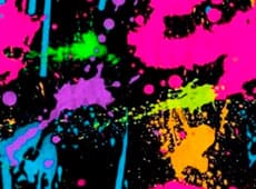 Pinturas y tintas fluorescentes reactivas a luz UV para superficies