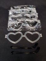 Conectores de gafas luminosas - corazón - Pack de 5 u.