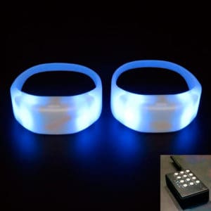 Pulseras Led RGB S10 activadas por control remoto - Pack de 100 u.